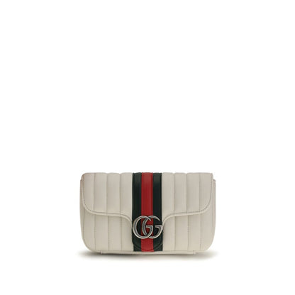 Gucci Jetset Marmont White Sheepskin Shoulder Bag