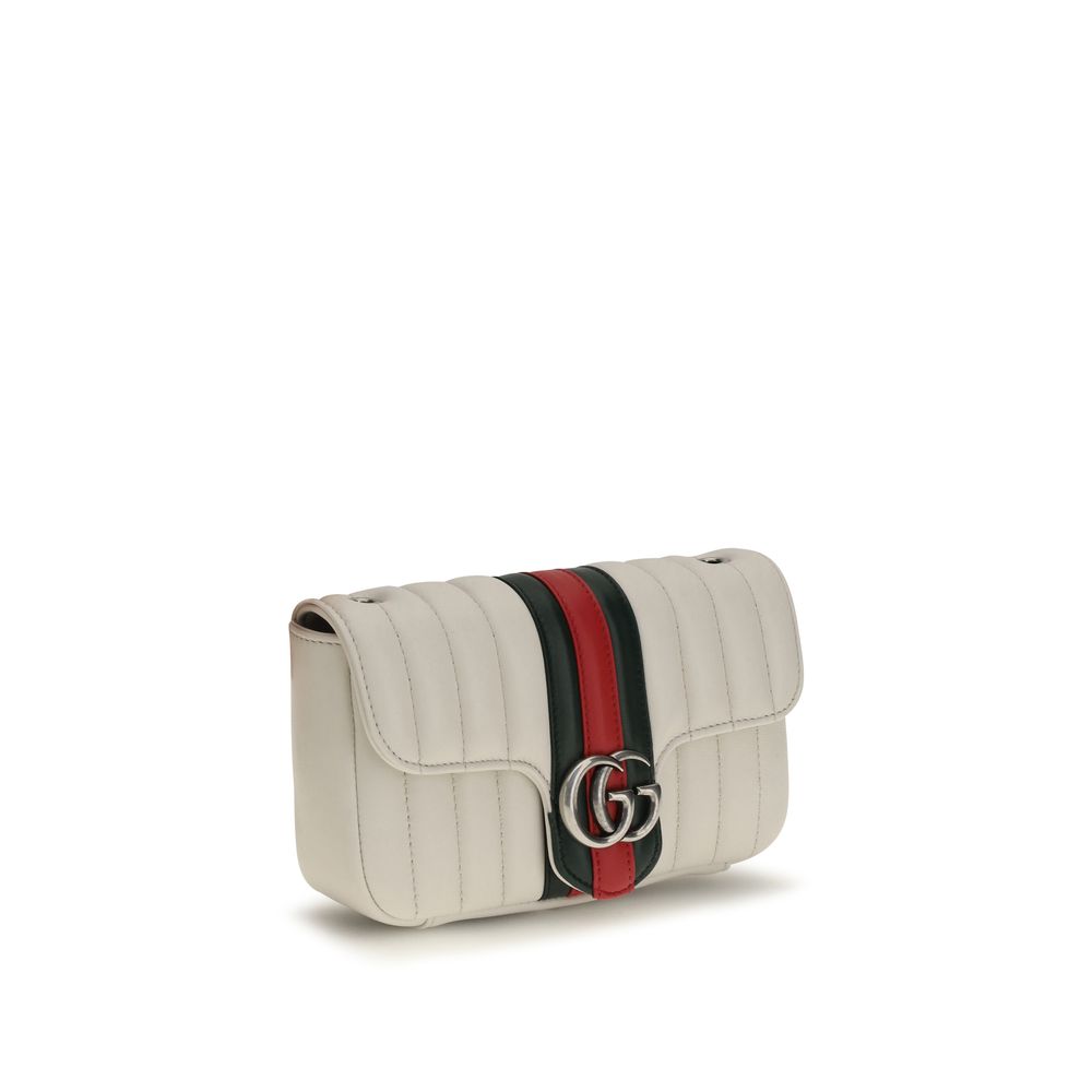 Gucci Jetset Marmont White Sheepskin Shoulder Bag