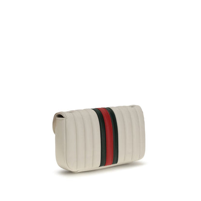 Gucci Jetset Marmont White Sheepskin Shoulder Bag