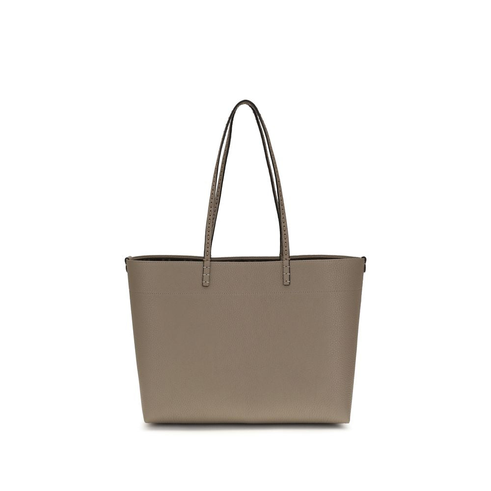 Bolso De Hombro Fendi De Piel De Becerro Beige Bos Taurus