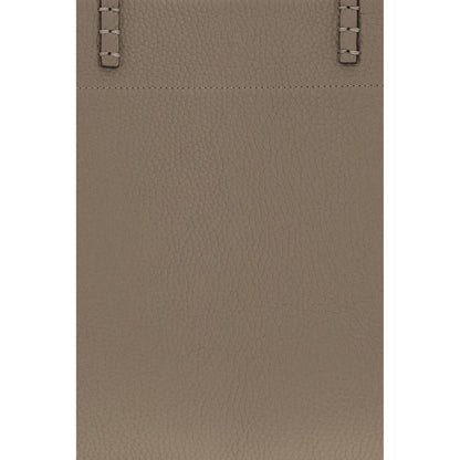 Bolso De Hombro Fendi De Piel De Becerro Beige Bos Taurus