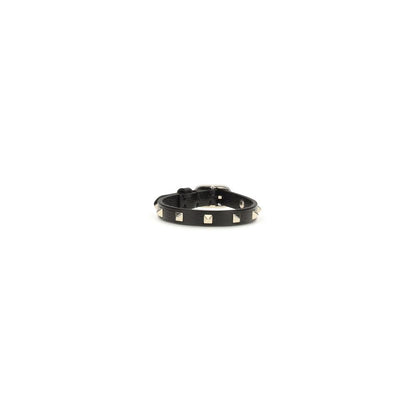Valentino Garavani Bracelet En Cuir De Vachette Noir