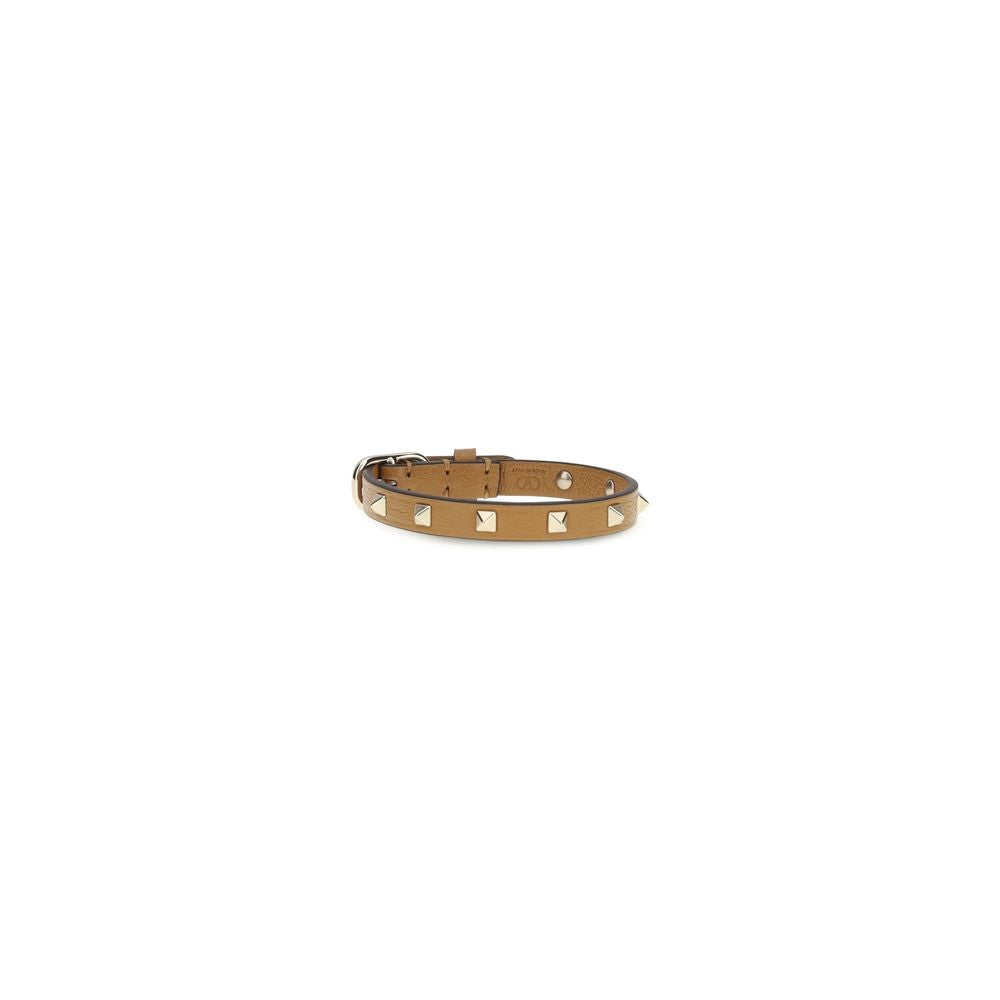 Pulsera Valentino Garavani de Cuero de Vacuno Bos Taurus Marrón