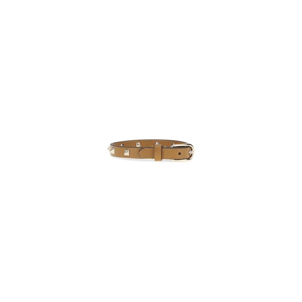 Pulsera Valentino Garavani de Cuero de Vacuno Bos Taurus Marrón