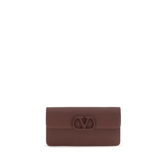 Valentino Garavani Cartera Cuero De Ternera Marrón - Modelo Bos Taurus