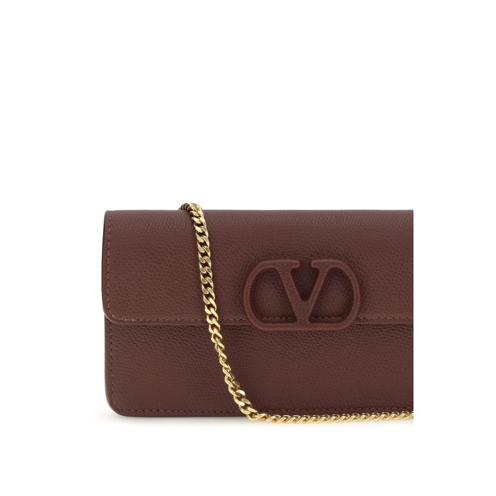 Valentino Garavani Brown Calfskin Wallet - Bos Taurus Model
