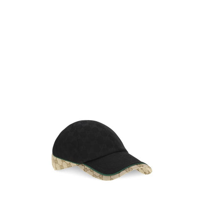 Gorra De Béisbol Gucci De Poliamida Negra - Acabado Uniforme