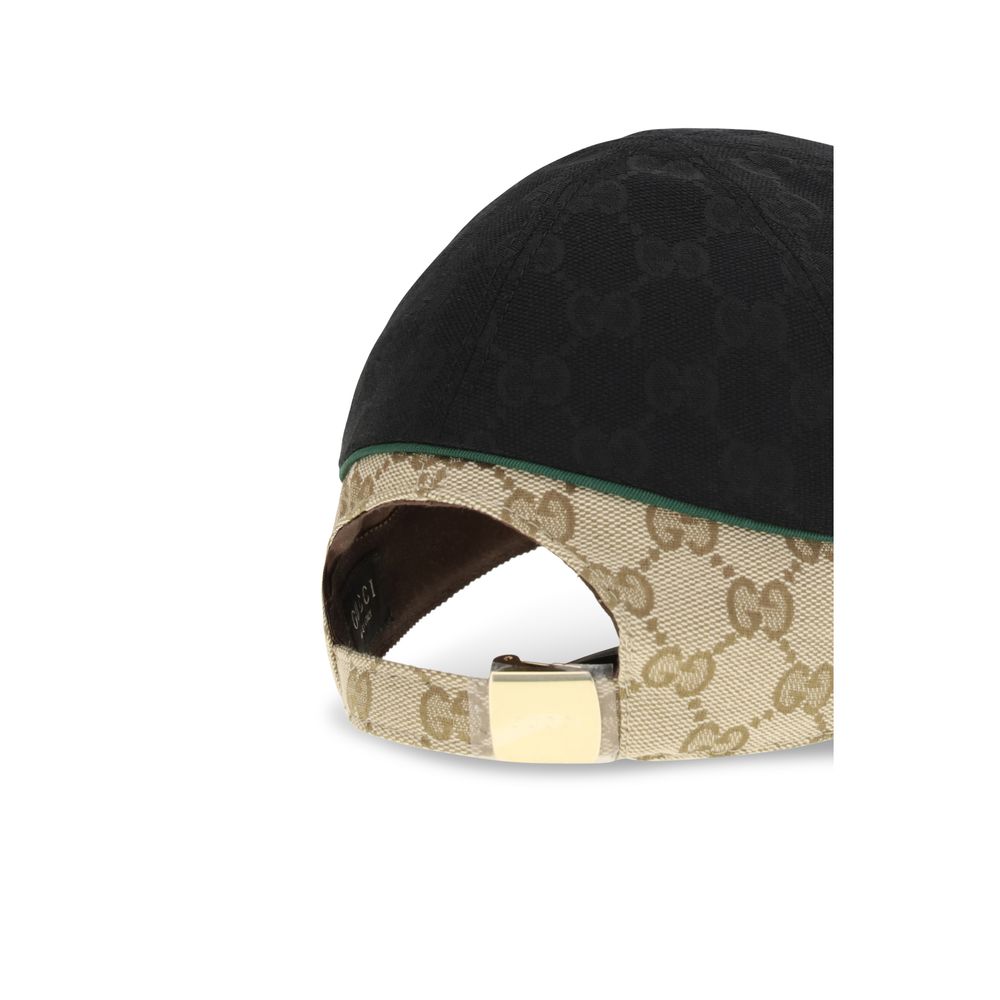 Gorra De Béisbol Gucci De Poliamida Negra - Acabado Uniforme
