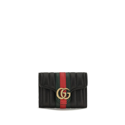 Gucci Black Calfskin Leather Marmont Wallet