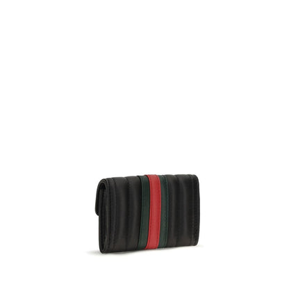 Gucci Black Calfskin Leather Marmont Wallet