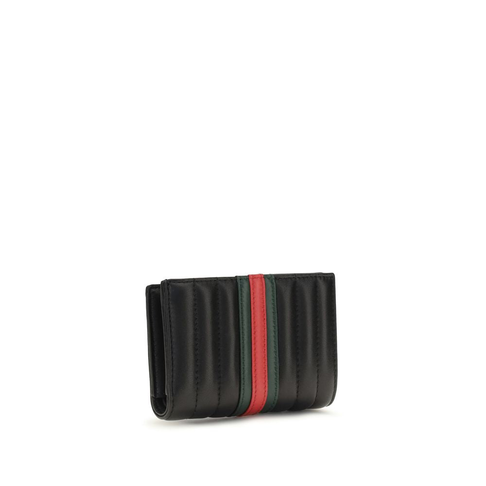 Billetera de Cuero de Ternera Negro Gucci Bos Taurus