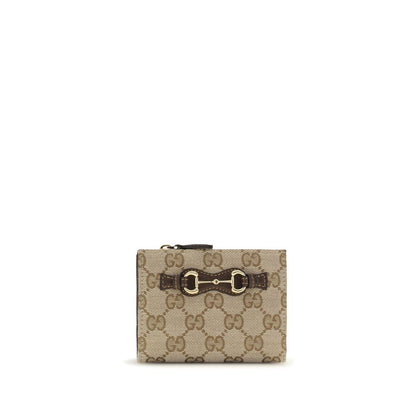 Billetera Gucci De Algodón Marrón Estilo Clásico