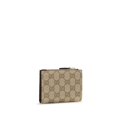 Billetera Gucci De Algodón Marrón Estilo Clásico