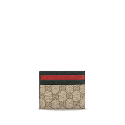 Gucci Beige Cotton Card Holder