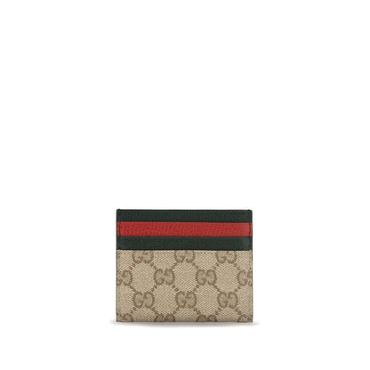 Gucci Beige Cotton Card Holder