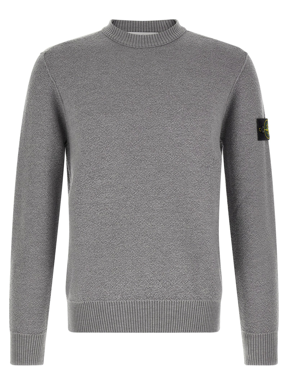 Men's Stone Island Stone Grey Virgin Wool Cardigan