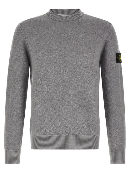 Men's Stone Island Stone Grey Virgin Wool Cardigan