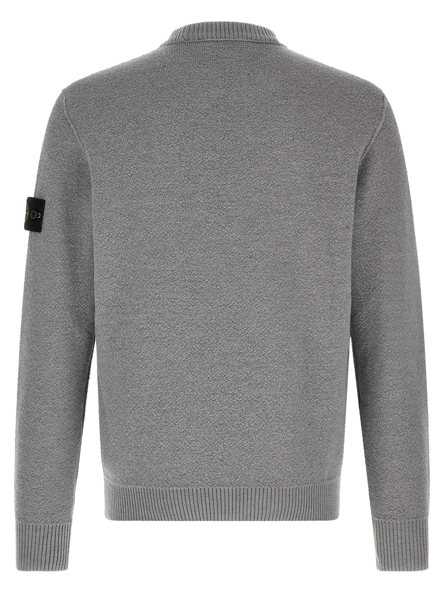 Men's Stone Island Stone Grey Virgin Wool Cardigan