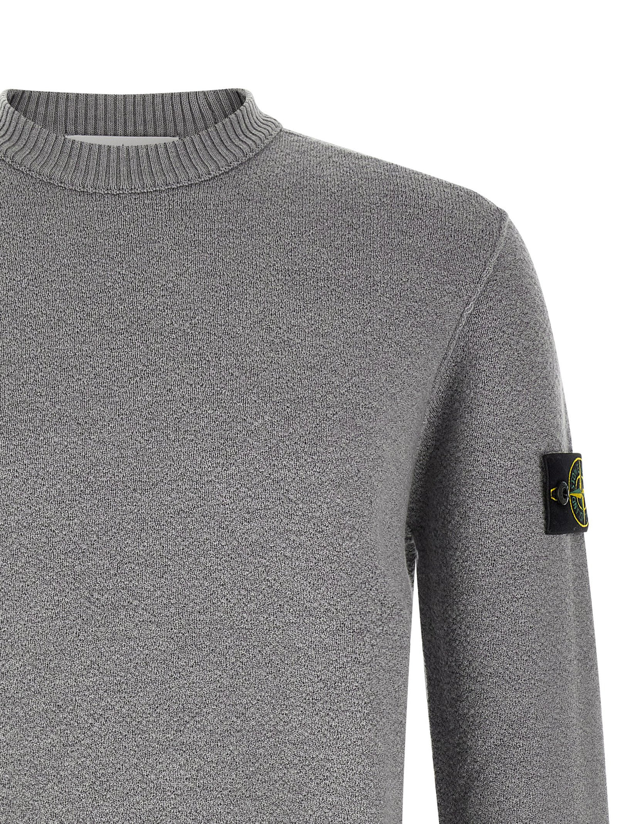 Men's Stone Island Stone Grey Virgin Wool Cardigan