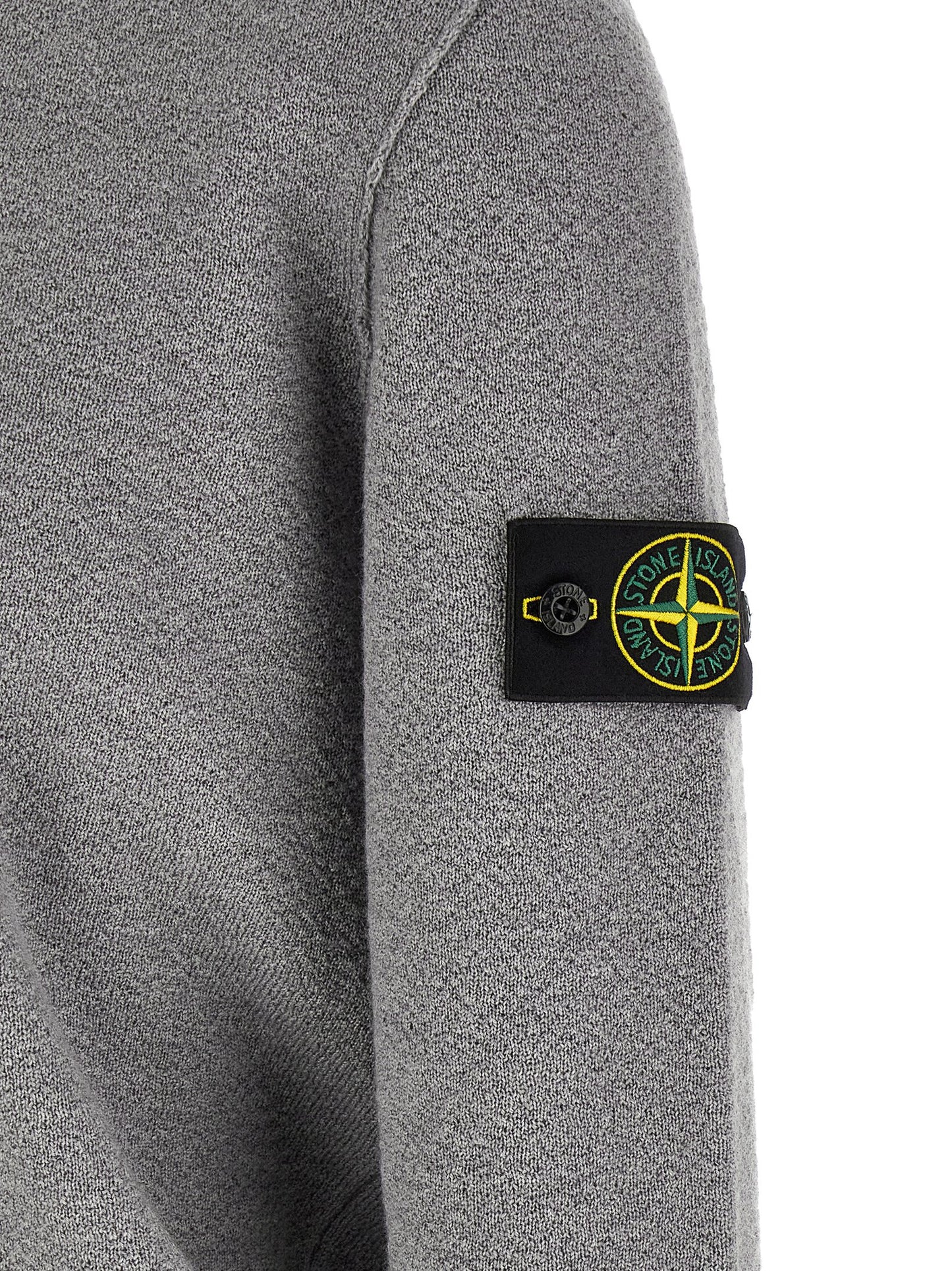 Men's Stone Island Stone Grey Virgin Wool Cardigan