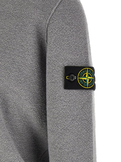 Men's Stone Island Stone Grey Virgin Wool Cardigan