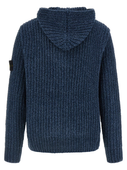 Stone Island Cardigan en coton bleu Modèle 5100065