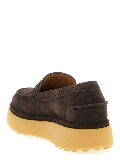 Mocassins Tod's à enfiler en cuir de veau marron
