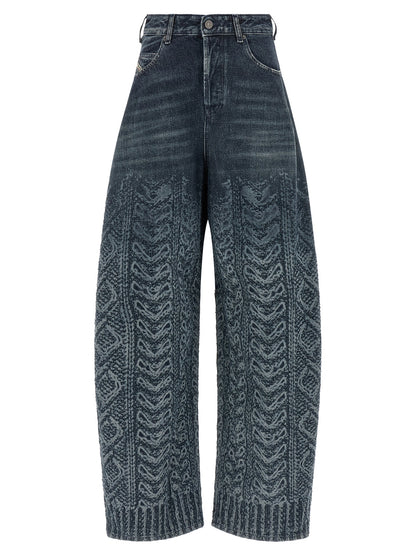 Diesel Jean en coton bleu taille haute 1987 D-Khelz-S2