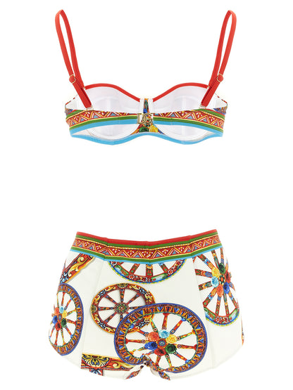 Dolce & Gabbana Multicolor Polyamide Bikini - Balconette Design