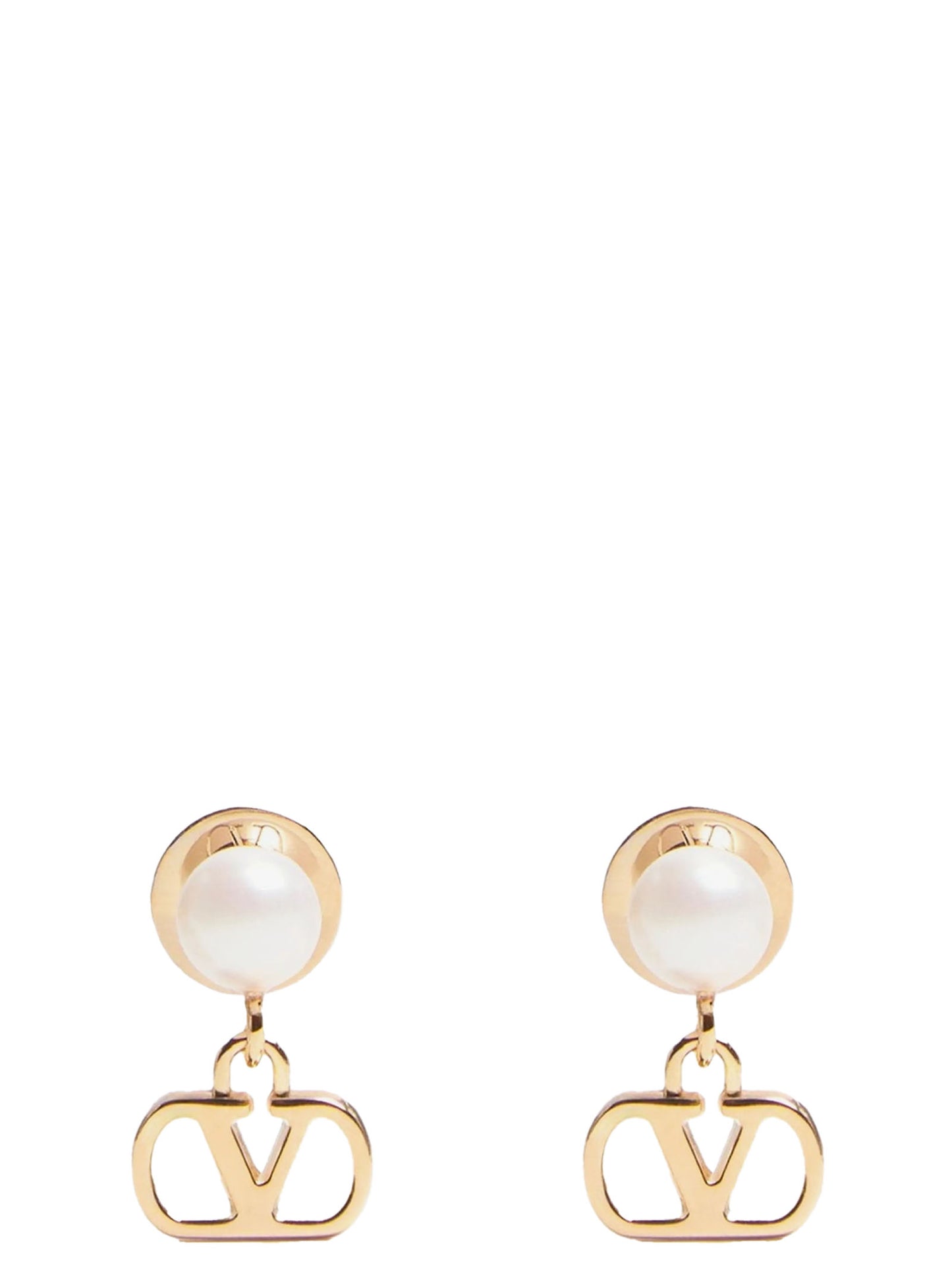 Boucles d'oreilles Valentino Garavani géométriques en bronze doré