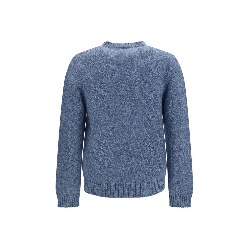 Pull Valentino Garavani en laine bleu avec motif Oves Aries