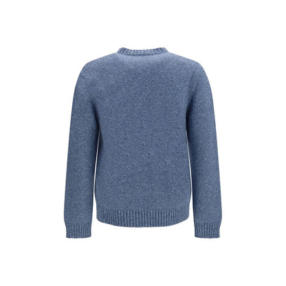 Pull Valentino Garavani en laine bleu avec motif Oves Aries