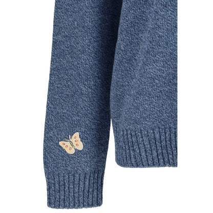Pull Valentino Garavani en laine bleu avec motif Oves Aries