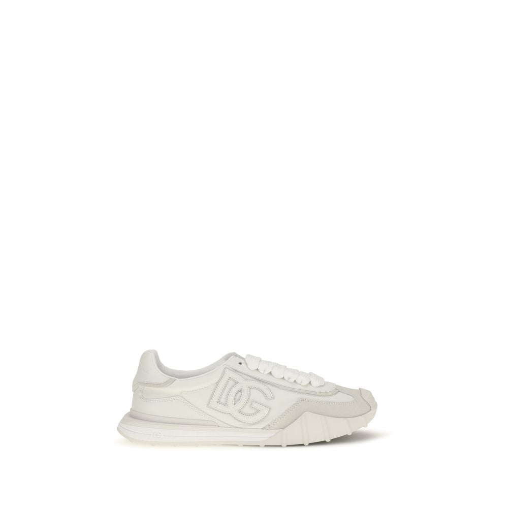 Dolce & Gabbana White Calfskin Bos Taurus Sneakers
