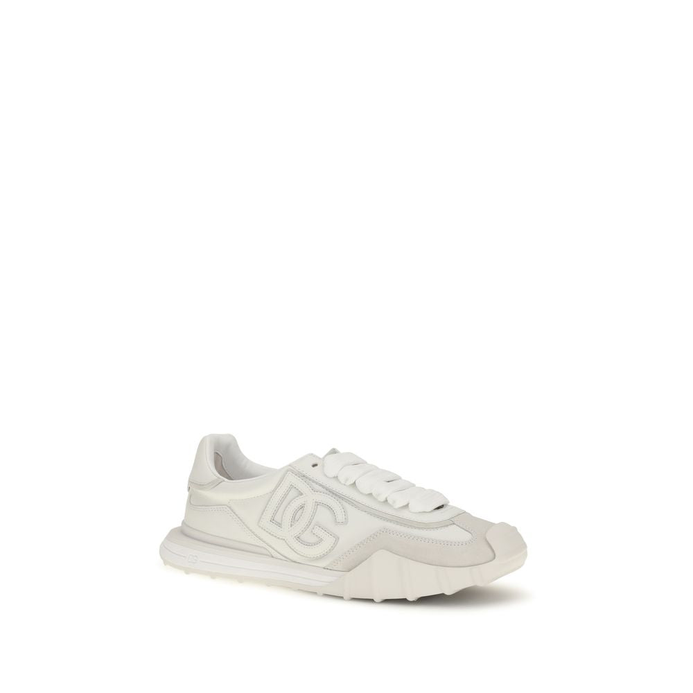 Dolce & Gabbana White Calfskin Bos Taurus Sneakers