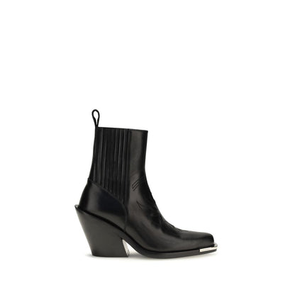 Rabanne Bottines en cuir de veau noir Bos Taurus