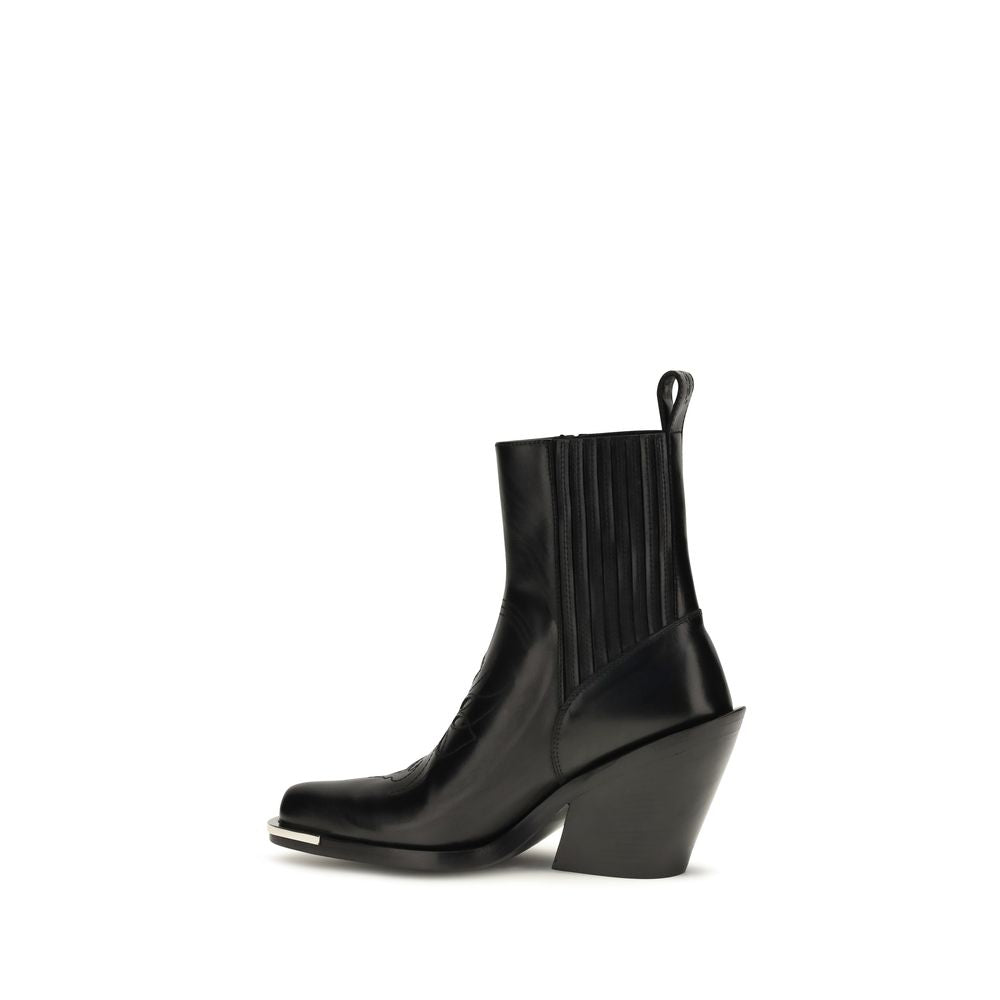 Rabanne Bottines en cuir de veau noir Bos Taurus