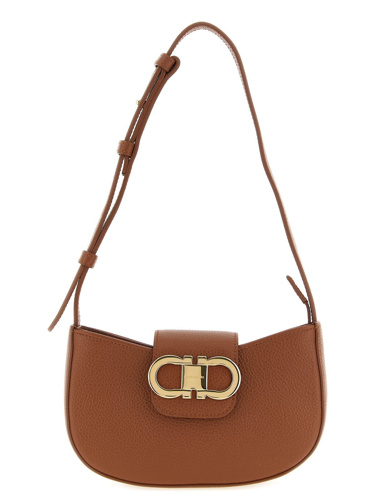 FerraGamo Bolso De Hombro Gabry De Piel De Ternera Marrón