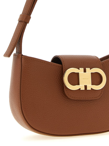 FerraGamo Bolso De Hombro Gabry De Piel De Ternera Marrón