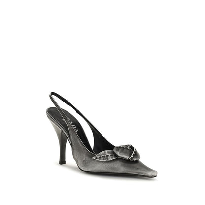 Prada Grey Goat Hair High Heels