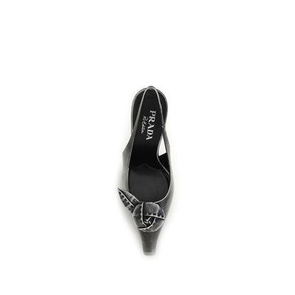 Prada Grey Goat Hair High Heels