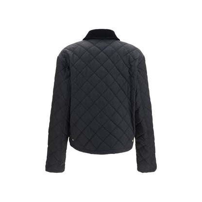 Chaqueta Larga De Algodón Negro De La Marca Ferragamo