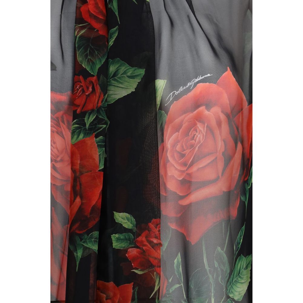Dolce & Gabbana Blusa De Seda Negra - Escote Frontal Con Lazo
