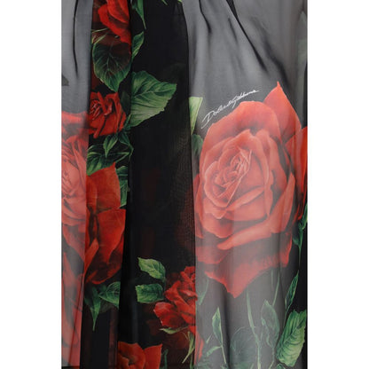 Dolce & Gabbana Blusa De Seda Negra - Escote Frontal Con Lazo