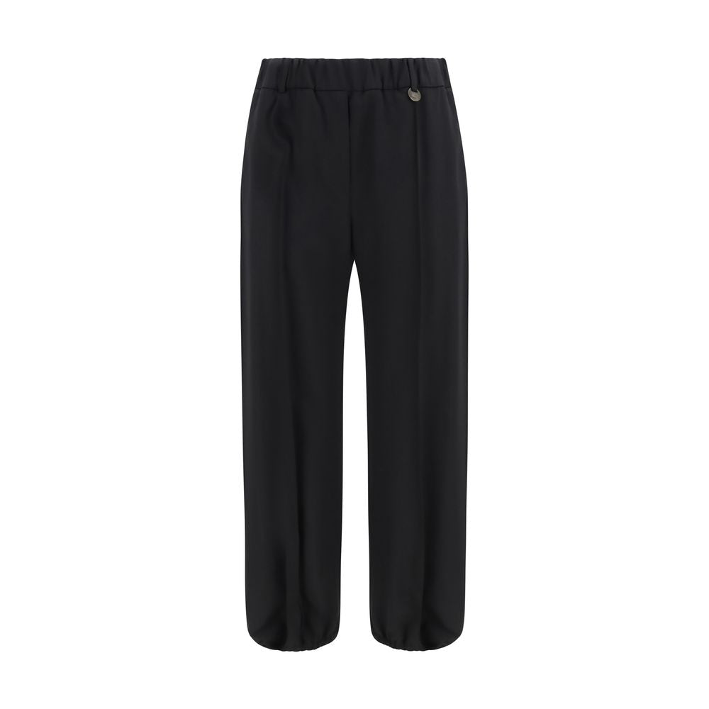 Burberry Black Wool Jogger Pants Oves Aries Model