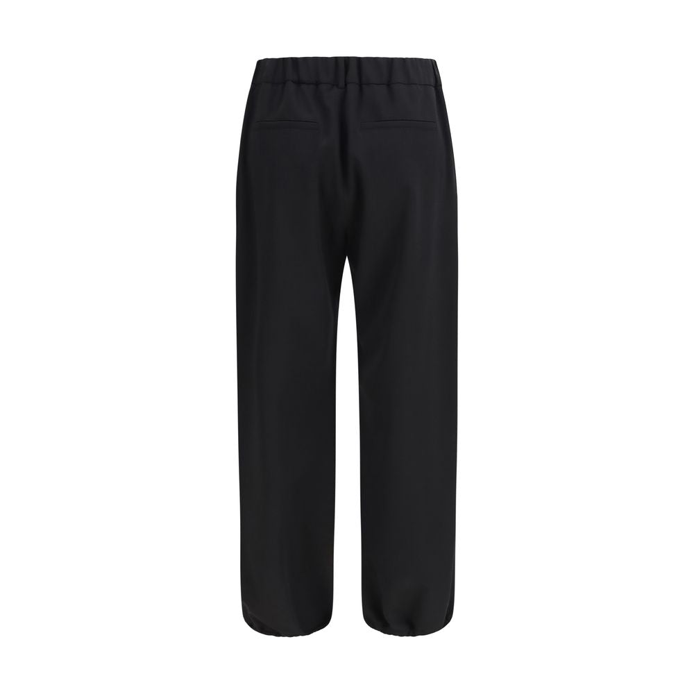 Burberry Black Wool Jogger Pants Oves Aries Model