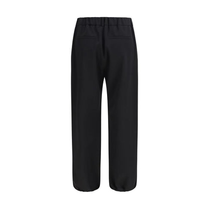 Burberry Black Wool Jogger Pants Oves Aries Model