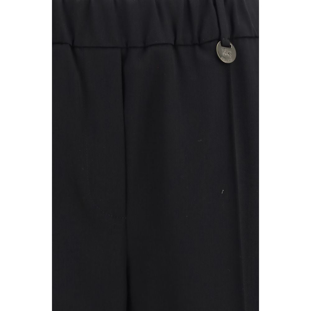 Burberry Black Wool Jogger Pants Oves Aries Model