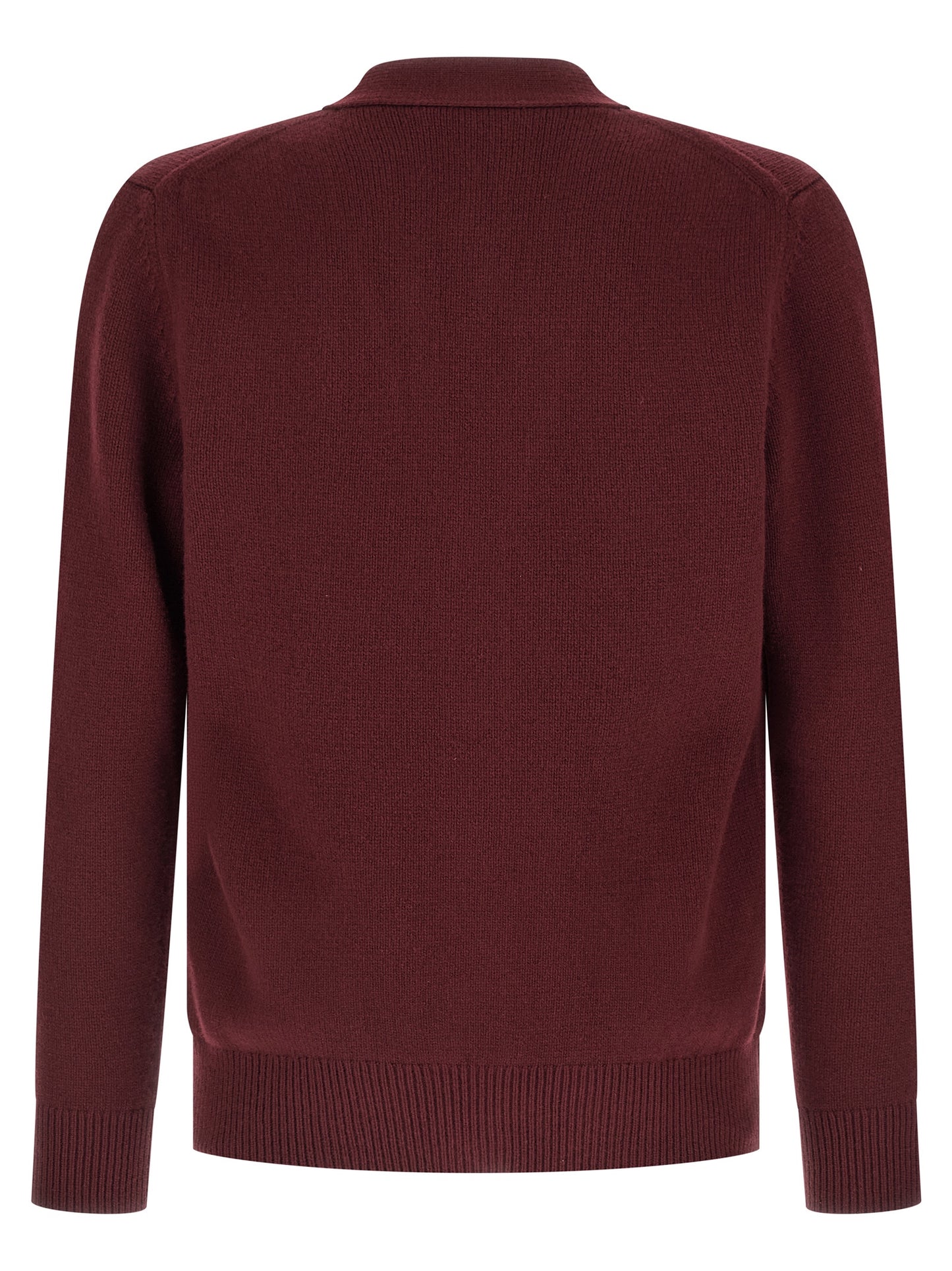 Gucci Burgundy Cashmere Cardigan - Traditional Knit
