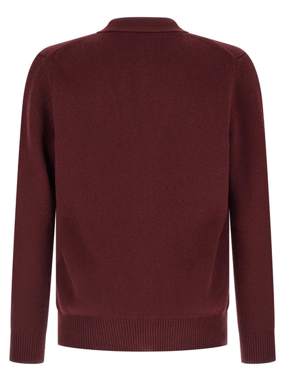 Gucci Burgundy Cashmere Cardigan - Traditional Knit